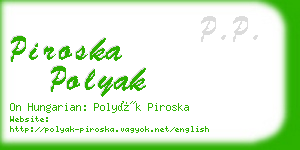 piroska polyak business card